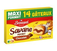 SAVANE - Gâteaux Marbrés Chocolat Moelleux, Saveur Incomparable pour la Pause Gourmande (14 x 30g) - Lot de 4 - vendu par Lot