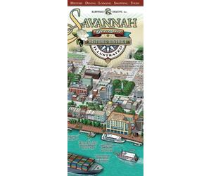 Savannah - Géorgie - Quartier historique - illustré | Karpovage Creative