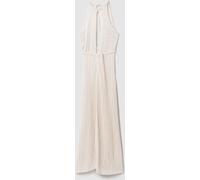 Savannah Morrow Savannah Morrow Ivory Sheer Knitted Maxi Dress Ivory X-Small