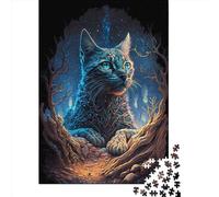 Savannah Puzzle Chat Mystique 1000 Pièces pour Adultes Jeu Intellectuel 1000 Pièces (38x26cm)