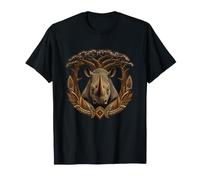 Savannah Rhino Baobab Arbre Tribal Wildlife T-Shirt