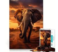 Savannahs Majesty Puzzles 1000 pièces pour Adultes Jeu de réflexion et de détente Design Original Collection d'œuvres d'art à Assembler (38x52cm)