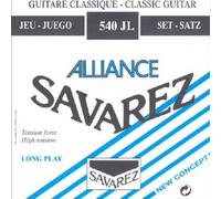 Savarez 540JL Jeu de 6 cordes haute tension pour guitares classiques avec cordier - Alliance, aigus, basses classiques, jeu complet de 6 cordes