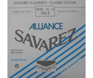 Savarez cordes pour guitare classique Alliance HT Classic 543J cordes simples Sol3 Carbon high