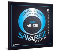 Savarez Hexagonal Explosion - Cordes de basse électrique - Bass Guitar Strings - jeu 5 cordes - filet acier nickelé - B70M5 Medium - .045-.135