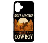 Save A Horse Ride A Bowboy Wild West Southern Country Coque pour iPhone 16