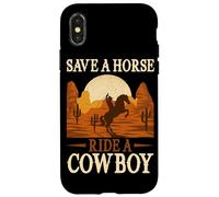 Save A Horse Ride A Bowboy Wild West Southern Country Coque pour iPhone X/XS