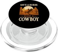 Save A Horse Ride A Bowboy Wild West Southern Country PopSockets PopGrip pour MagSafe