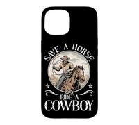 Save A Horse Ride A Cowboy Rodeo Wild West Ranchs de bétail Coque pour iPhone 15