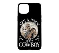 Save A Horse Ride A Cowboy Rodeo Wild West Ranchs de bétail Coque pour iPhone 15 Plus