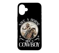 Save A Horse Ride A Cowboy Rodeo Wild West Ranchs de bétail Coque pour iPhone 16 Plus