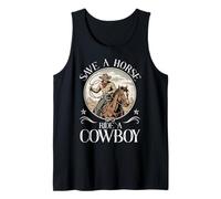 Save A Horse Ride A Cowboy Rodeo Wild West Ranchs de bétail Débardeur