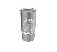 Save a Horse Ride a Motorcycle Club Funny Biker Gobelet isotherme en acier inoxydable double paroi