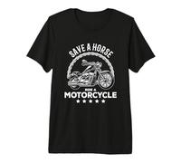 Save a Horse Ride a Motorcycle Club Funny Biker T-Shirt Haut de Gamme