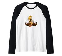 Save a Horse, Ride a Mustache - Funny Western Cowgirl Pin-Up Manche Raglan