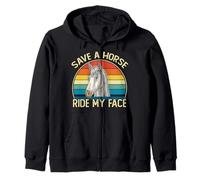 Save A Horse Ride My Face Funny Horse Riding Adult Joke Meme Sweat à Capuche
