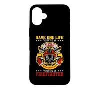 Save A Hundred Lives You're A Firefighter Fireman Coque pour iPhone 16 Plus