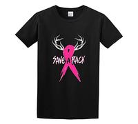 Save A Rack Breast Cancer Awarenesss Unisex 100% Cotton Short-Sleeve T-Shirts Black M