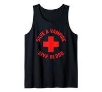 Save A Vampire Give Blood Funny Halloween Débardeur