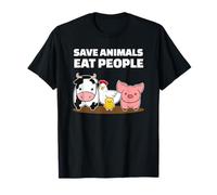 Save Animals Eat People Végétarien Vegan Protection des animaux T-Shirt