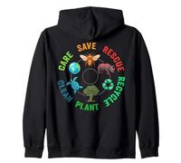 Save Bees Rescue Animals Earth Day Planète Étudiants Enseignants Sweat à Capuche