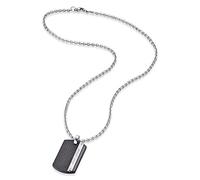 SAVE BRAVE Xray Chaîne d'ancre pour homme en acier inoxydable argenté et noir Longueur 50 cm + 10 cm extensible Avec emballage cadeau, 50 cm + 10 cm, Acier inoxydable, Pas de gemme