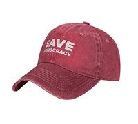 Save Defend Our Democracy Vote Election Campaign 2022 Chapeau de cowboy pour hommes Casquette de baseball Chapeau de soleil Chapeau de papa Chapeau de camionneur, Rouge, Taille unique
