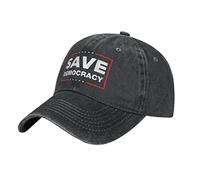 Save Defend Our Democracy Vote Election Campaign 2022 Chapeau de cowboy pour hommes Casquette de baseball Chapeau de soleil Chapeau de papa Chapeau de camionneur, Noir , Taille unique