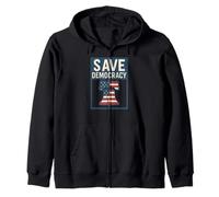 Save Democracy Liberty Bell Sweat à Capuche