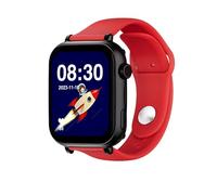 Save Family SaveWatch Plus 4G | Montre Connectée pour Enfants avec GPS, Appels, Vidéo, Whatsapp, Musique, Bluetooth et App Store | Carte SIM Incluse - Cadran Noir et Bracelet en Silicone Rouge