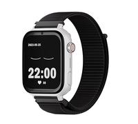 Save Family SaveWatch Plus 4G | Montre Connectée pour Enfants avec GPS, Appels, Vidéo, Whatsapp, Musique, Bluetooth et App Store | Carte SIM Incluse - Cadran Blanc et Bracelet en Tissu Noir