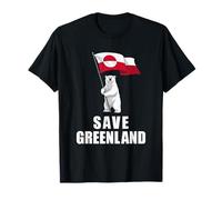 Save Groenland Flag Bear Kalaallit Groenlanders T-Shirt