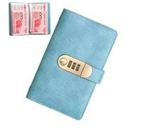Save Money Challenge Book, 17.8x11cm Cash Money Saving Book With Combination Lock | 100 Pages Refined And Enduring Vintage Budget Planner Wallet For Travel Home Outings Dorm Business Trips