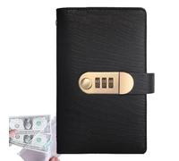 Save Money Challenge Book - Secure Savings Organizer, Bookting Book for Beginners, Vintage Wallet Style with Combination Lock, 100 pages, Finance Tracker pour les femmes, les hommes, la maison, le dor