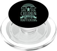 Save Our Children met Fin à la traite des êtres Humains PopSockets PopGrip pour MagSafe