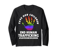 Save Our Children Shirt - End Child Trafficking Manche Longue
