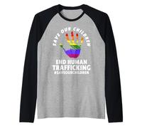 Save Our Children Shirt - End Child Trafficking Manche Raglan