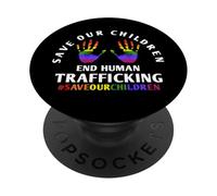 Save Our Children Shirt - End Child Trafficking PopSockets PopGrip Adhésif