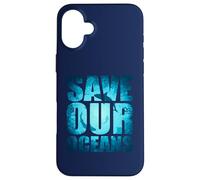 Save Our Oceans Protect Earth Journée Mondiale de l'océan Amateurs de Requins Coque pour iPhone 16 Plus