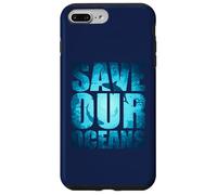 Save Our Oceans Protect Earth Journée Mondiale de l'océan Amateurs de Requins Coque pour iPhone 7 Plus/8 Plus