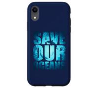 Save Our Oceans Protect Earth Journée Mondiale de l'océan Amateurs de Requins Coque pour iPhone XR
