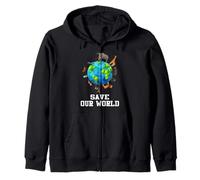 Save Our World Animals Around The Earth Funny Earth Day Sweat à Capuche