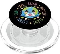 Save Rescue Recycle Plant Clean Care - Climate Earth Day PopSockets PopGrip pour MagSafe