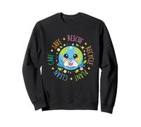 Save Rescue Recycle Plant Clean Care - Climate Earth Day Sweatshirt