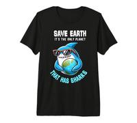 Save Shark Earth Day Restaurer Earth Shark Day Environmental T-Shirt Haut de Gamme