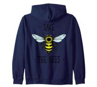 Save The Bees Bee Illustration Vintage Nature Lover Sweat à Capuche