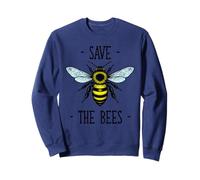 Save The Bees Bee Illustration Vintage Nature Lover Sweatshirt