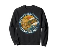 Save The Bees Plant Tree Clean The Seas Sweatshirt