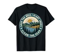 Save The Bees Plant Tree Clean The Seas T-Shirt