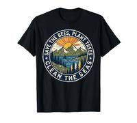 Save The Bees Plant Tree Clean The Seas T-Shirt